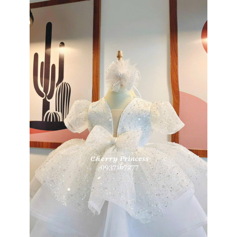 𝗞𝗲𝗹𝗹𝘆 𝐃𝐫𝐞𝐬𝐬 -Đầm Váy công chúa kim sa bé gái thiết kế cao cấp sang chảnh