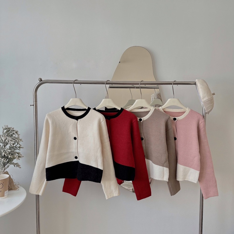 Áo cardigan phối màu 6617