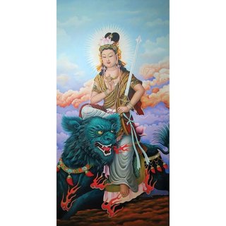 Tranh đính đá 5d- mẫu tranh phật văn thù sư lợi đẹp