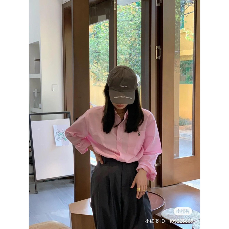 Sơmi thêu polo tay dài có túi