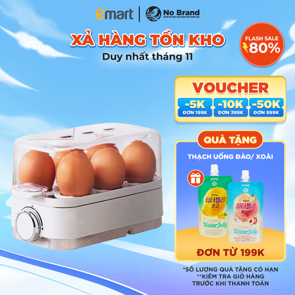 Máy Luộc Trứng - Hấp Thực Phẩm Siêu Tốc No Brand - Emart VN