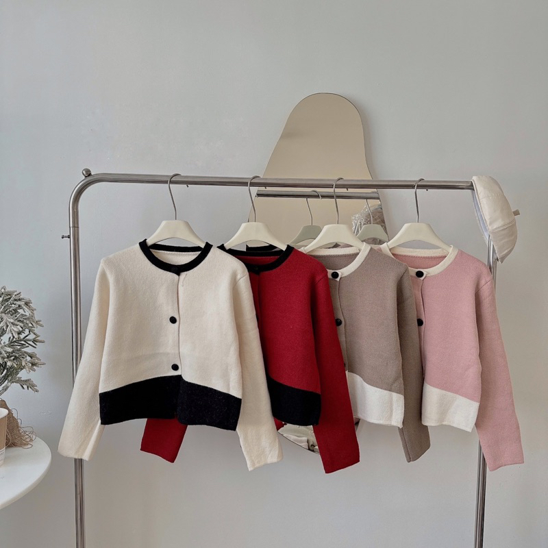 Áo cardigan phối màu 6617