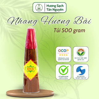 Nhang sạch Tân Nguyên, nhang bài, nhang thơm thờ cúng loại túi 500gr an toàn sức khỏe mùi dịu ngọt