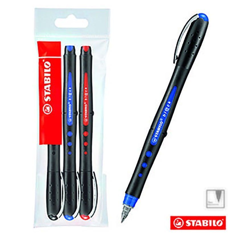 Bộ 3 bút bi ký STABILO black+ BLKF 0.7mm xanh+đỏ+đen