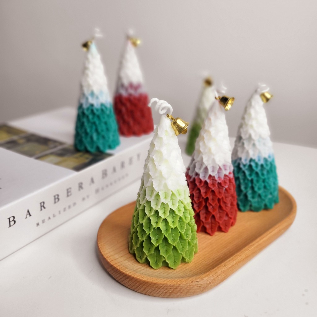 Nến thơm cây thông noel trang trí mùa giáng sinh, làm quà tặng ý nghĩa, chill, đốt, trang trí