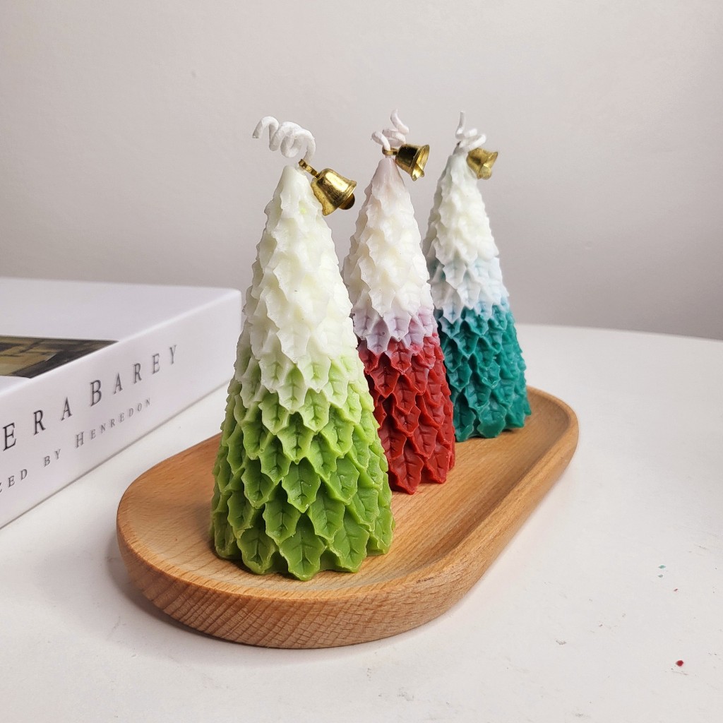 Nến thơm cây thông noel trang trí mùa giáng sinh, làm quà tặng ý nghĩa, chill, đốt, trang trí