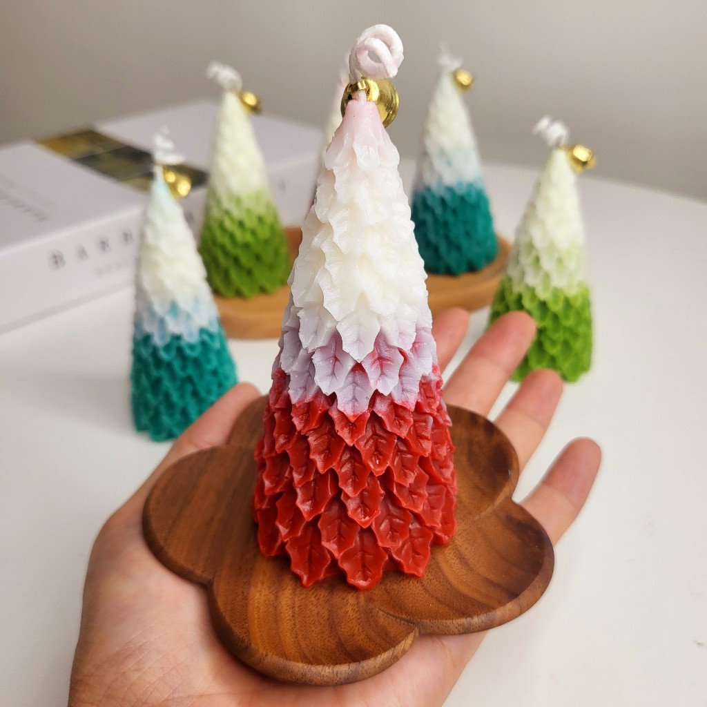 Nến thơm cây thông noel trang trí mùa giáng sinh, làm quà tặng ý nghĩa, chill, đốt, trang trí