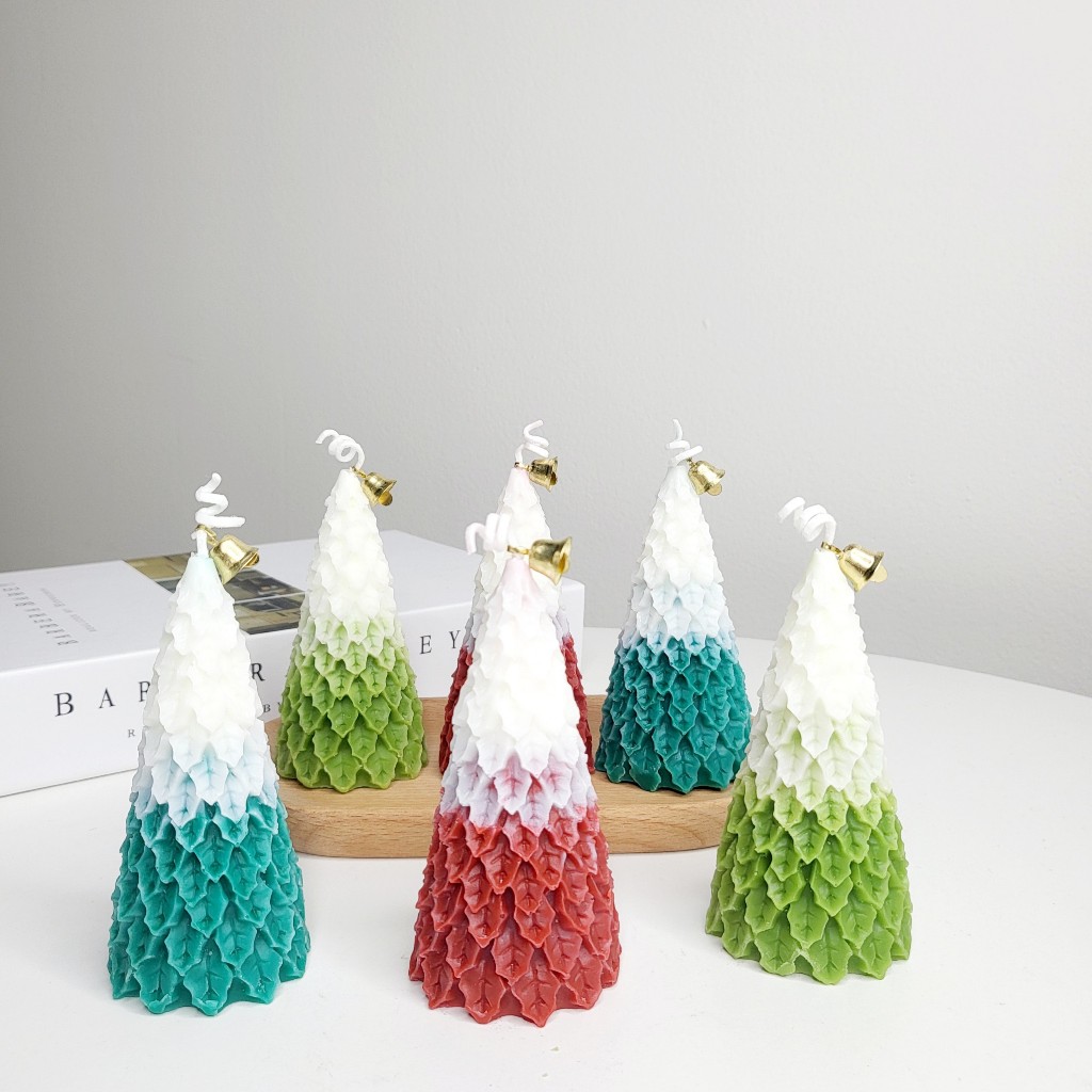 Nến thơm cây thông noel trang trí mùa giáng sinh, làm quà tặng ý nghĩa, chill, đốt, trang trí