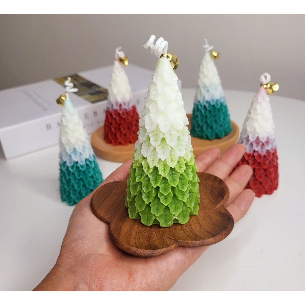 Nến thơm cây thông noel trang trí mùa giáng sinh, làm quà tặng ý nghĩa, chill, đốt, trang trí