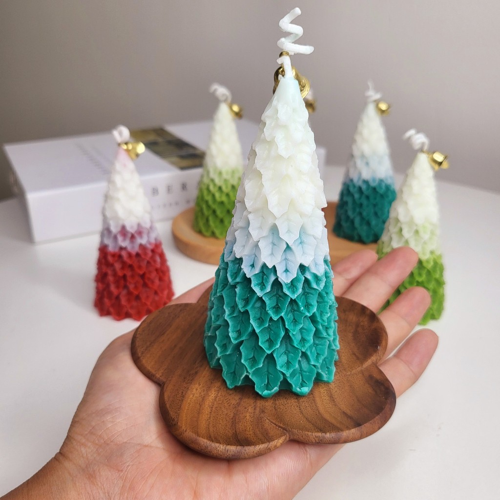 Nến thơm cây thông noel trang trí mùa giáng sinh, làm quà tặng ý nghĩa, chill, đốt, trang trí