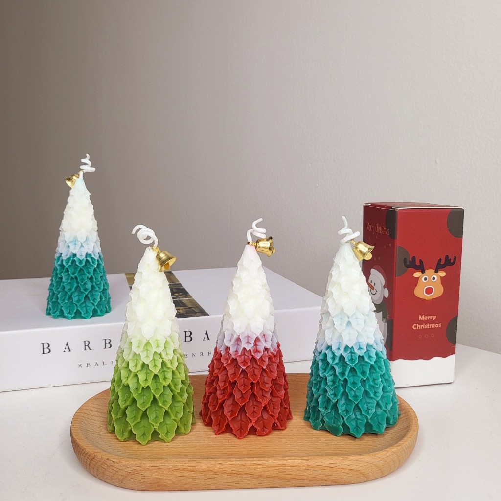 Nến thơm cây thông noel trang trí mùa giáng sinh, làm quà tặng ý nghĩa, chill, đốt, trang trí