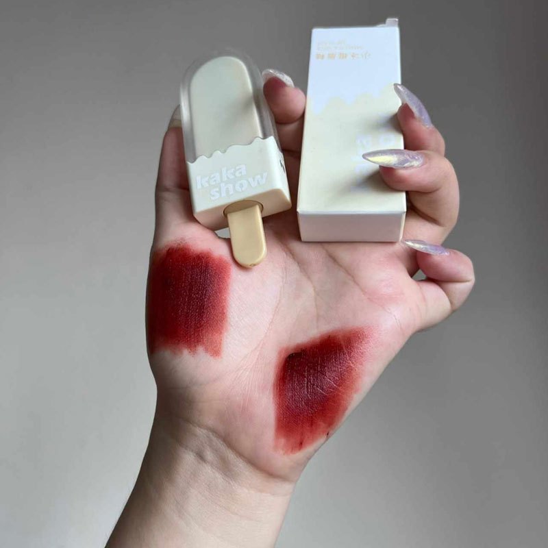 Son Kem Lì Kakashow Chống Dính Thiết Kế Hình Cây Kem Mềm Mịn Dễ Thương C179