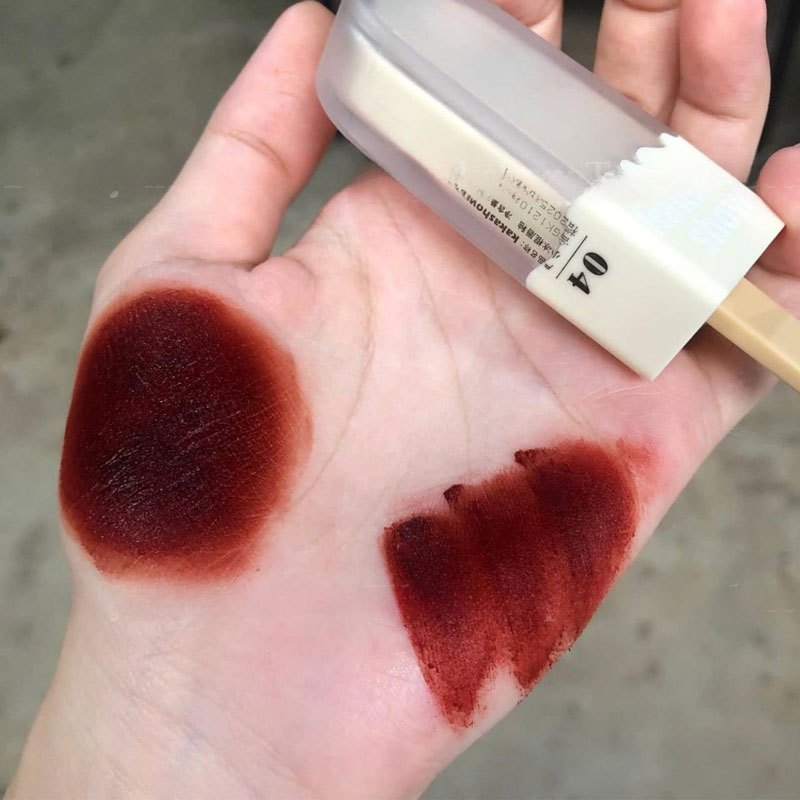 Son Kem Lì Kakashow Chống Dính Thiết Kế Hình Cây Kem Mềm Mịn Dễ Thương C179