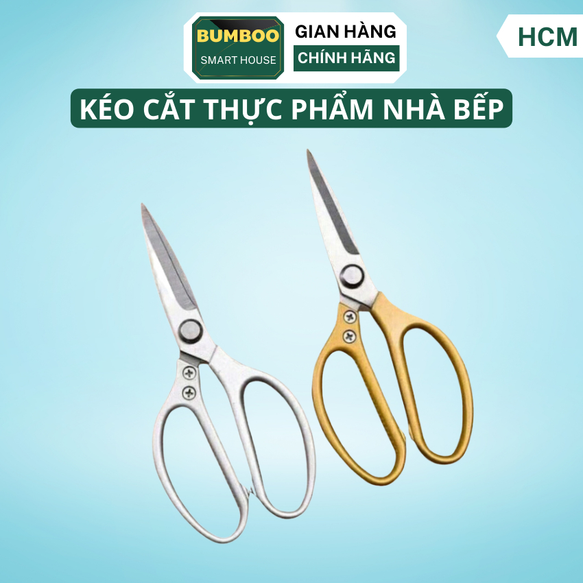 Kéo Cắt Thực Phẩm Nhà Bếp, Kéo Cắt Đa Năng Kapusi Nhật Bản Siêu Sắc Bén Siêu Bền Chất Liệu Thép Cao Cấp Không Gỉ