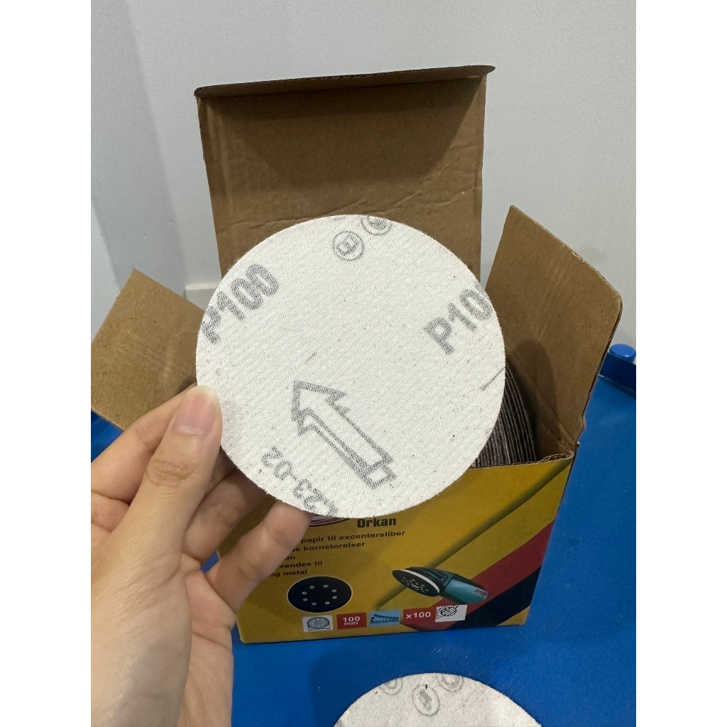 Giấy nhám | Nỉ đánh bóng tròn 100mm P100