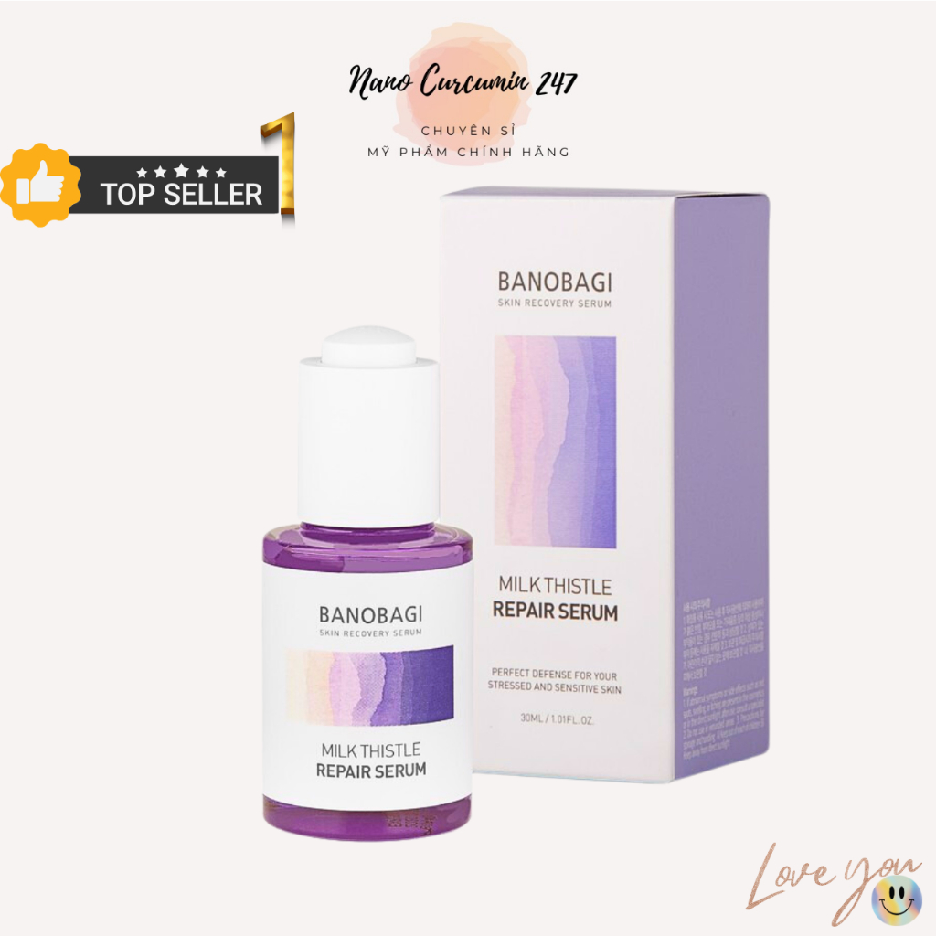 Tinh Chất Serum Ngăn Ngừa Lão Hoá Banobagi Milk Thistle  Dưỡng Da Phục Hồi Cho Da Nhạy Cảm DỌN KHO, XÃ KO