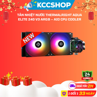 BỘ TẢN NHIỆT NƯỚC Thermalright Aqua Elite 240 V3 ARGB Siêu đẹp dùng cho cả intel và AMD Chính hãng BH 24 tháng
