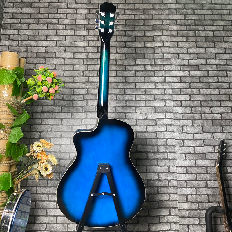 Đàn guitar acoustic SV-X1 mẫu cao cấp cẩn xà cừ có ty - Chuyên cho người mới hát nhạc trẻ, đệm, solo - Tặng 8 món