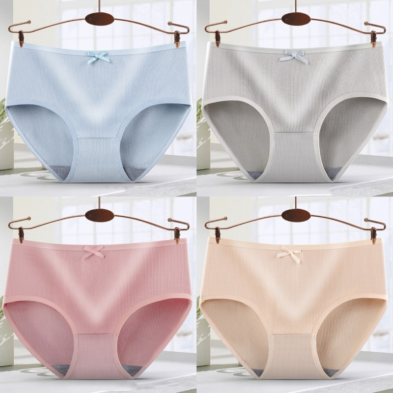 Set 4 Quần lót nữ cotton thông hơi ôm mông gợi cảm