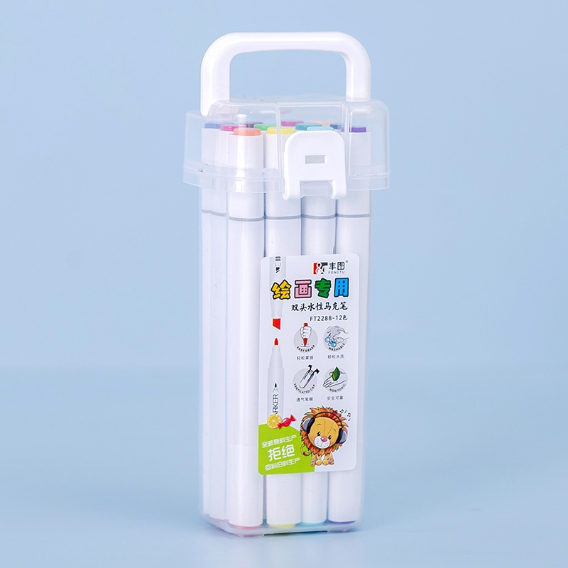 Bút Màu Marker Cao Cấp 2 Đầu Họa Cụ Tô Màu, Bút Dạ Đánh Dấu, Vẽ Tranh Anime - Bộ 12 / 24 / 36 / 48 Màu