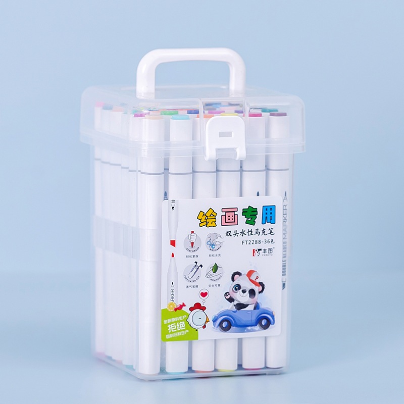 Bút Màu Marker Cao Cấp 2 Đầu Họa Cụ Tô Màu, Bút Dạ Đánh Dấu, Vẽ Tranh Anime - Bộ 12 / 24 / 36 / 48 Màu