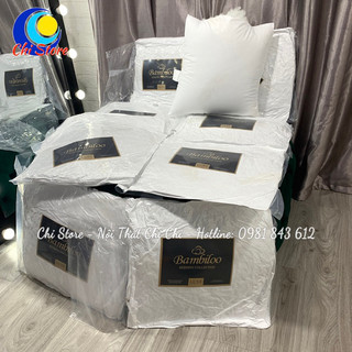Ruột Gối Bambiloo Cao Cấp Bông Trắng Tinh Khiết, Ruột Gối Vuông Bông Mềm Mịn Phòng Ngủ, Khách Sạn