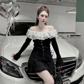  Áo trễ vai viền bèo tay loe chất thun gân mềm mịn áo mặc vào mùa Xuân siêu xinh 