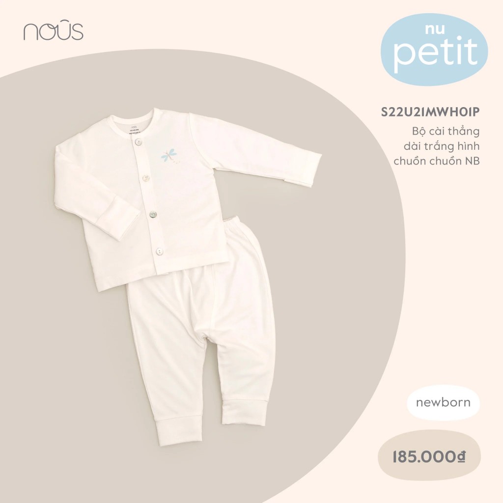 Bộ dài cài lệch Newborn bé trai bé gái