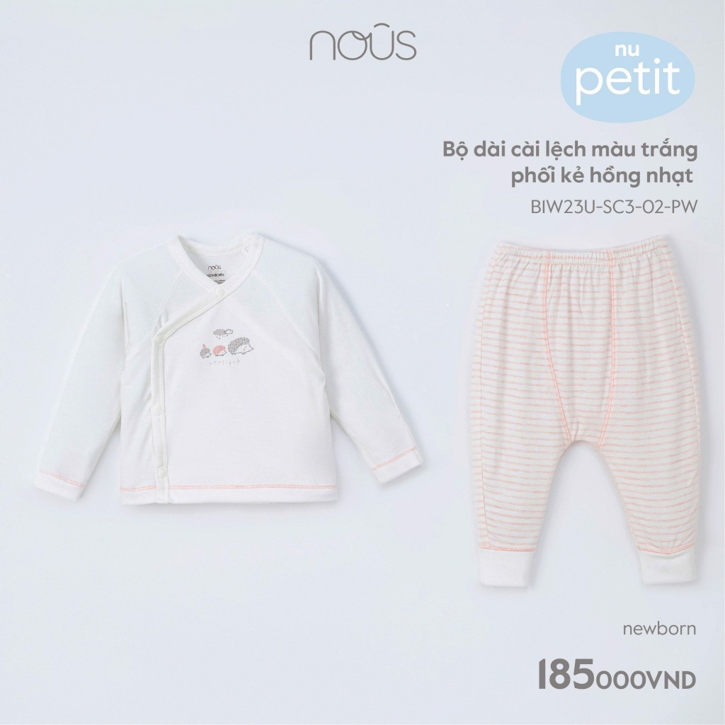 Bộ dài cài lệch Newborn bé trai bé gái