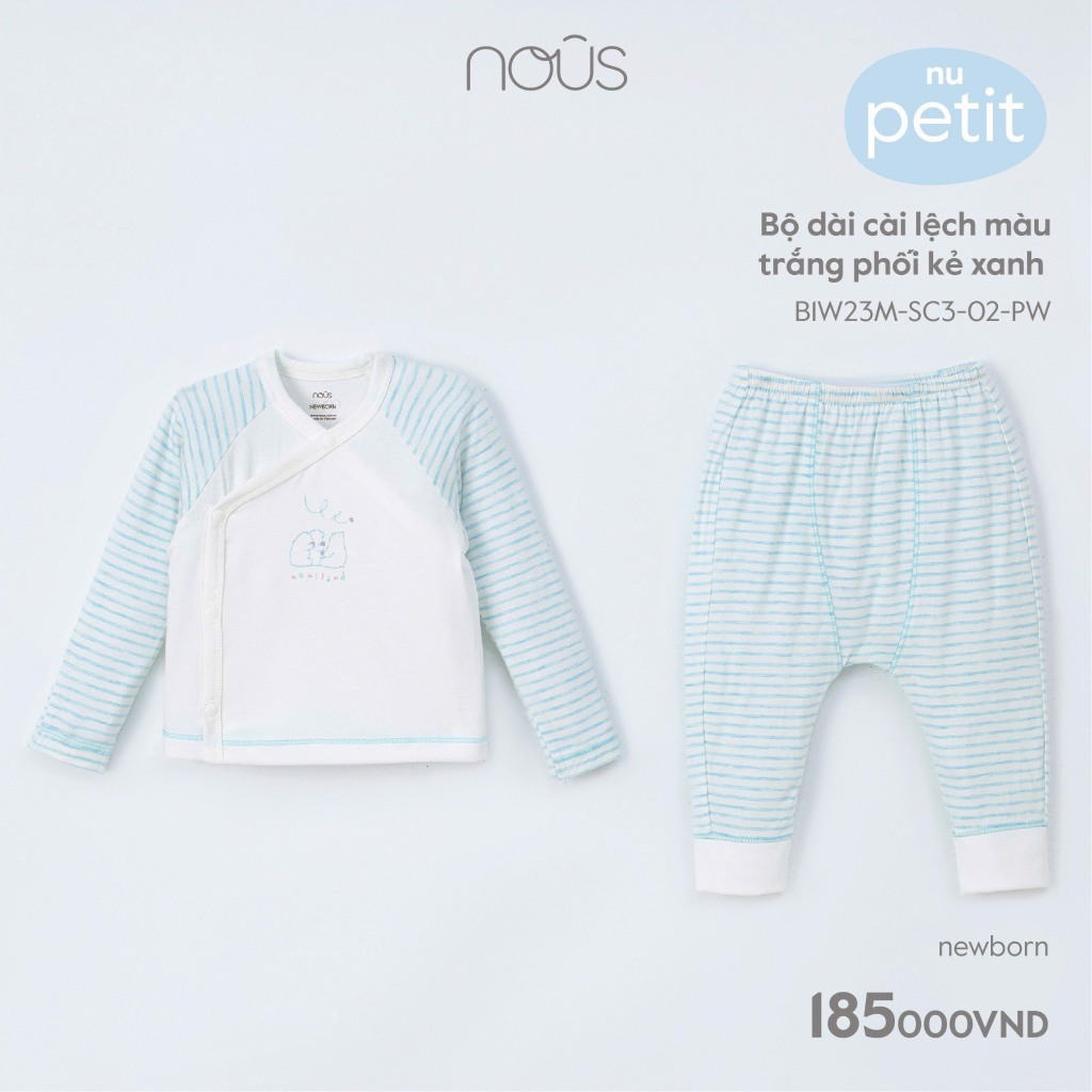 Bộ dài cài lệch Newborn bé trai bé gái
