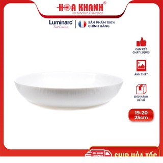 Đĩa Thủy Tinh Luminarc Diwali Lines 19cm đựng thức ăn, kháng vỡ, cường lực - 1 đĩa - Q1669