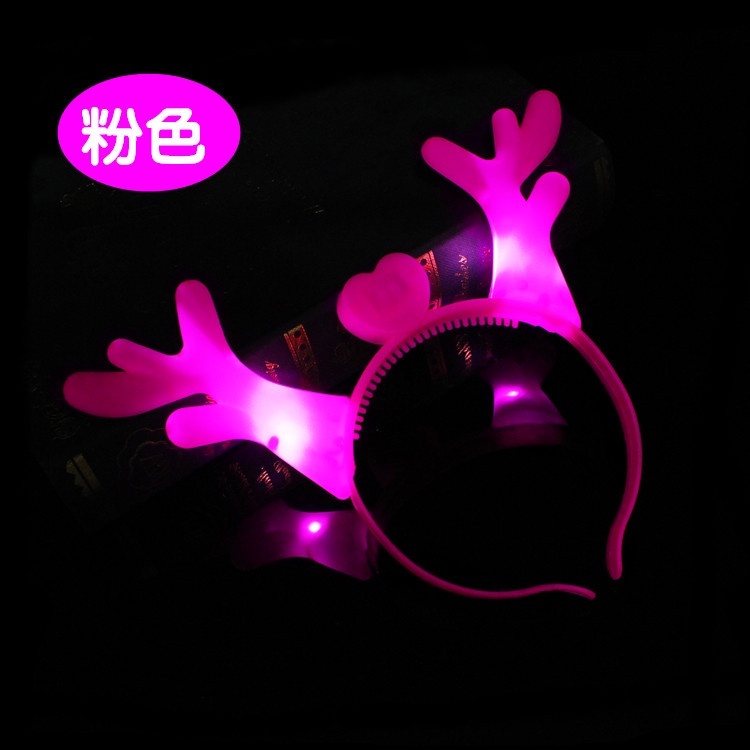 Bờm sừng hươu băng đô cài tóc đèn led phát sáng
