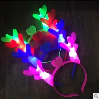Bờm sừng hươu băng đô cài tóc đèn led phát sáng