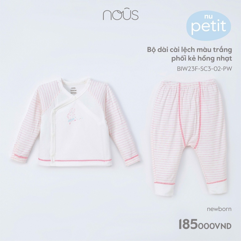 Bộ dài cài lệch Newborn bé trai bé gái