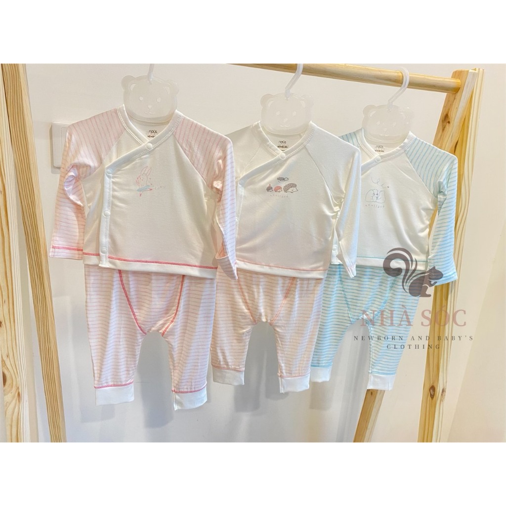 Bộ dài cài lệch Newborn bé trai bé gái