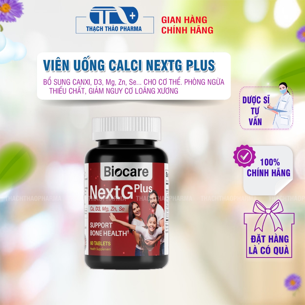 VIÊN UỐNG NEXTG PLUS BIOCARE - BỔ SUNG CANXI VÀ VITAMIN CHO CƠ THỂ