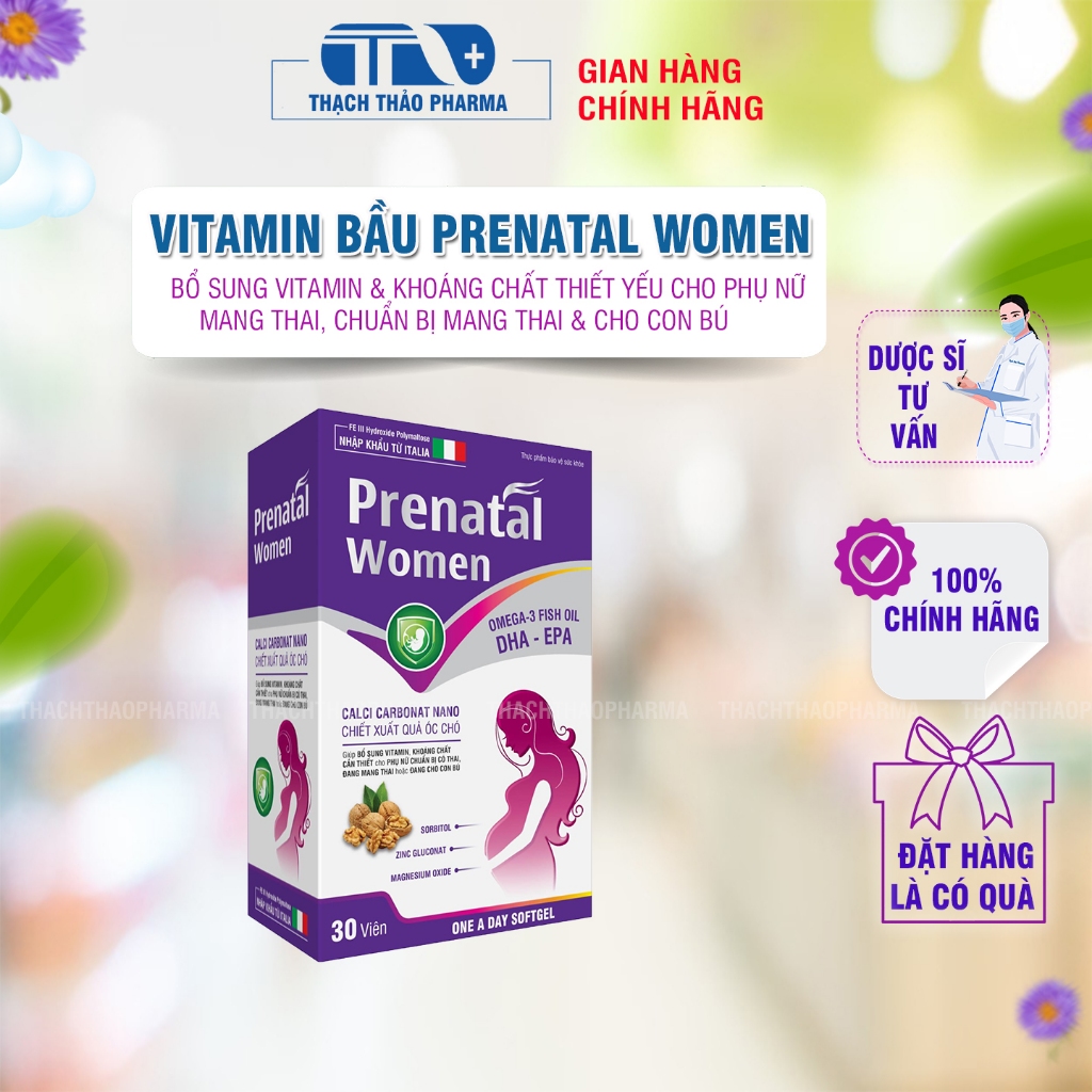 VIÊN UỐNG VITAMIN BẦU PRENATAL WOMEN - HỘP 30 VIÊN
