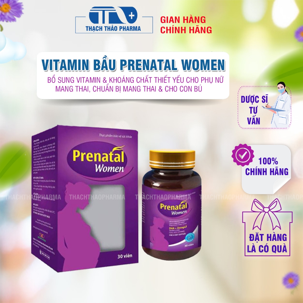 VIÊN VITAMIN TỔNG HỢP - DÀNH CHO BÀ BẦU PRENATAL WOMEN - LỌ 30 VIÊN