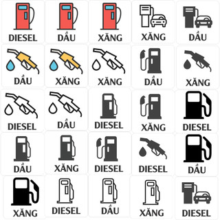 Decal dán bình dầu, xăng, diesel, tem phân biệt tránh nhầm lẫn, tem phân biệt xăng dầu giá tốt nhất hiện nay