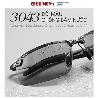 Kính Mát Nam tròng đổi màu, chống chói hiệu quả dùng được cả ngày và đêm