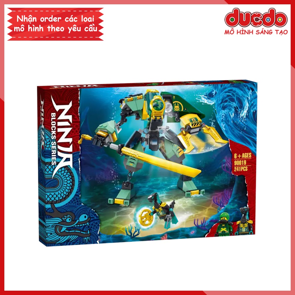 ZIMO 90019 Lắp ghép Ninjago Chiến giáp Hydro của Lloyd - Đồ chơi Xếp hình Mô hình 71750