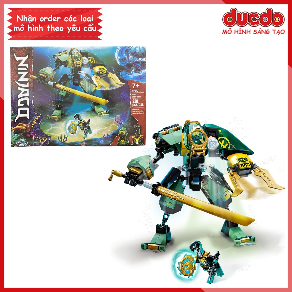 07082 TANK 60082 Lắp ghép Ninjago Chiến giáp Hydro của Lloyd - Đồ chơi Xếp hình Mô hình Ninja 71750 BLA LRI