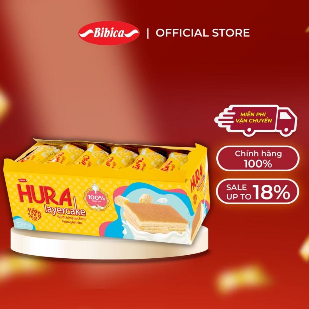 [MUA 4 TẶNG 1] Bánh Hura Layercake Dâu Bibica 300g