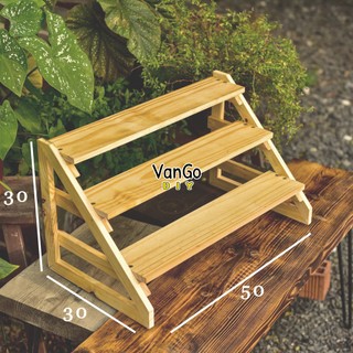 Kệ gỗ Decor để chậu xương rồng, chậu hoa cây cảnh trong nhà, trang trí decor bàn làm việc