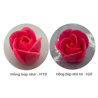 Khuôn silicon hoa hồng búp nhỏ và Hồng búp nhỏ hé - Silicon Hồng Phát