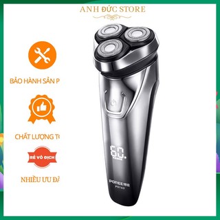 Máy cạo râu Flyco Fs339, Poree PS163 ba lưỡi, sạc nhanh, pin khỏe, cạo ướt- hiển thị pin, cạo với kem bọt