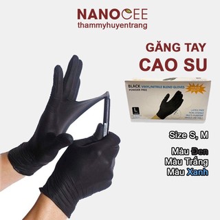 Găng tay cao su y tế có bột/ không bột size s/m/l hộp 100 chiếc bao tay