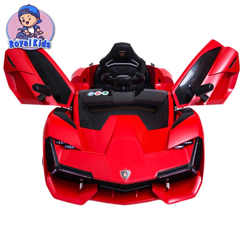 Xe ô tô điện cho bén Siêu xe hơi điện Lamborghini NEL-603 có điều khiển từ xa chân ga tư lái Royal Kids