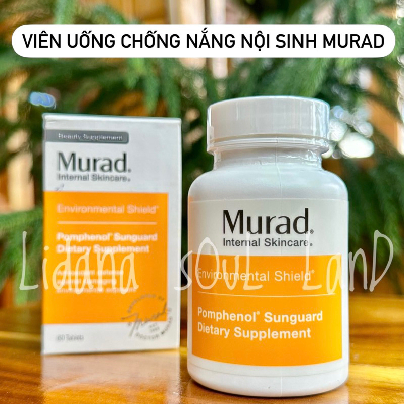 (𝗚𝗼̂́𝗰 𝟭,𝟴 𝘁𝗿𝗶𝗲̣̂𝘂) Viên uống chống nắng nội sinh Murad POMPHENOL SUNGUARD DIETARY SUPPLEMENT