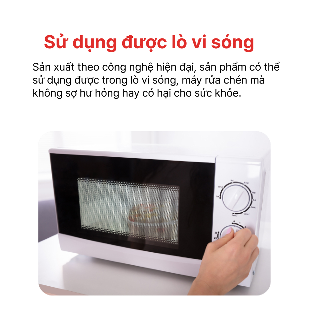 Bộ 3 hộp thủy tinh Vuông 520ml + kèm túi giữ nhiệt HAPPYCOOK, HCG-03SB